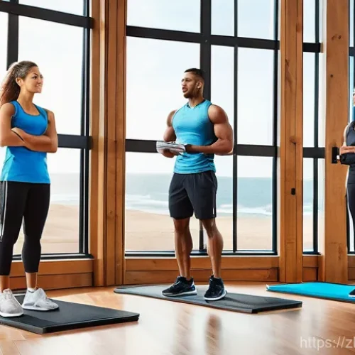 피트니스 경영사로서 고객 유지율 높이는 법 - Here are three detailed image generation prompts in English, designed to be appropriate for a 15-yea...