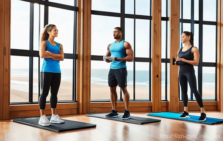 피트니스 경영사로서 고객 유지율 높이는 법 - Here are three detailed image generation prompts in English, designed to be appropriate for a 15-yea...