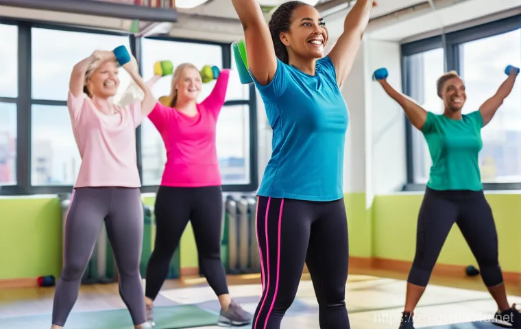 피트니스 경영사와 기업 협업 사례 - Prompt 1: Energetic Workplace Fitness Class**