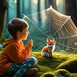 피트니스 경영사와 헬스케어 마케팅 전략 - A whimsical forest scene at dawn, with soft, diffused sunlight filtering through the canopy. In the ...