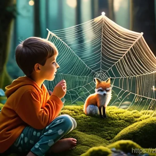 피트니스 경영사와 헬스케어 마케팅 전략 - A whimsical forest scene at dawn, with soft, diffused sunlight filtering through the canopy. In the ...