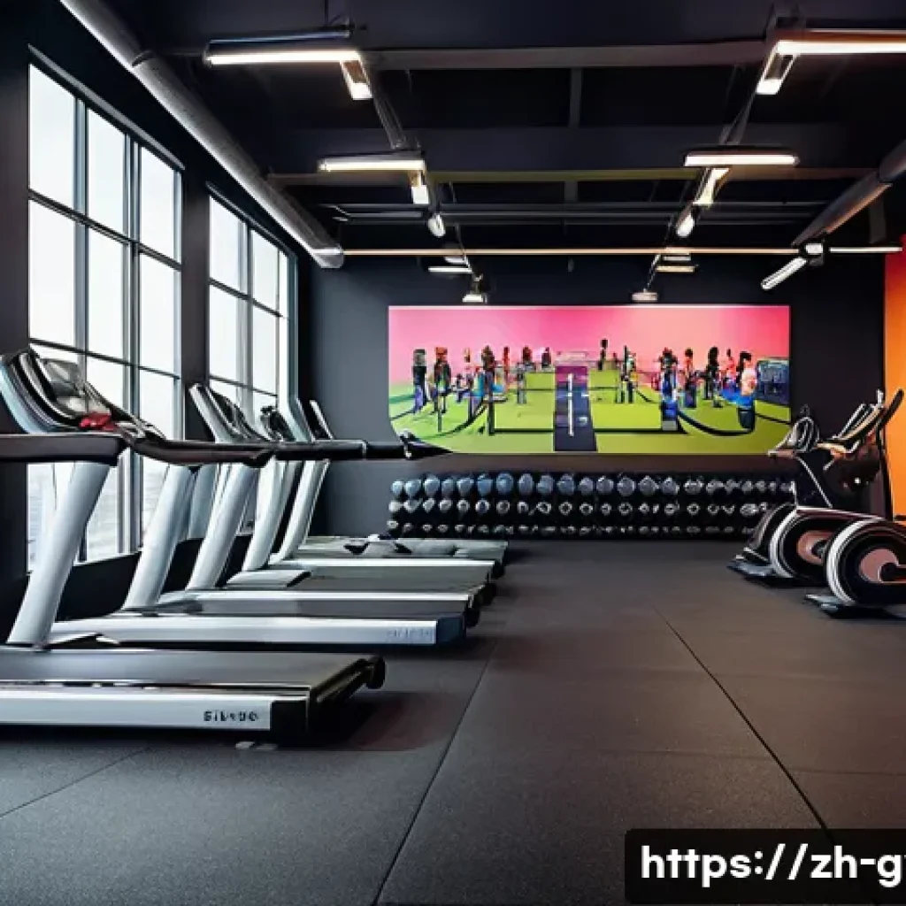 피트니스 경영사로서 성공적인 이벤트 기획 - A vibrant modern gym interior during a high-energy group fitness class, featuring diverse young adul...