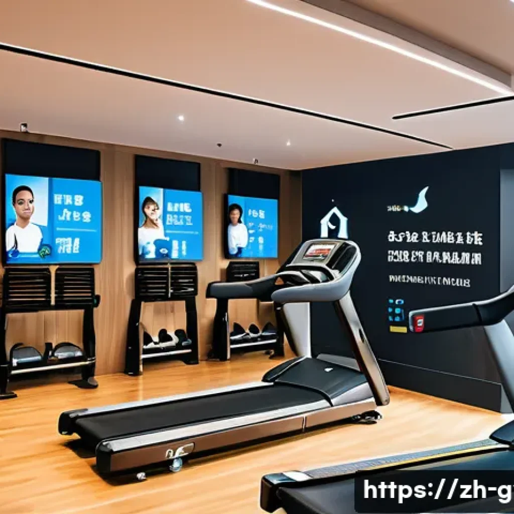 피트니스 경영사 실기 평가 항목 정리 - A modern gym interior bustling with diverse adult members engaged in personalized training sessions,...